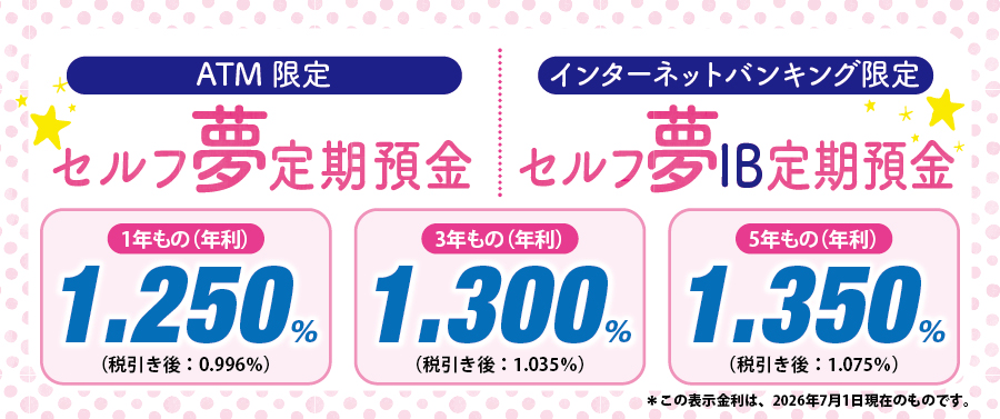 定期預金のご案内
